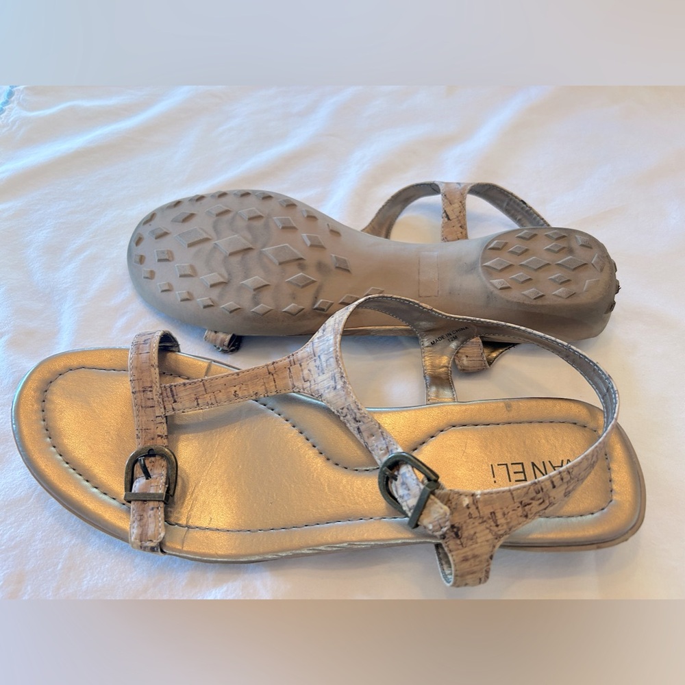 Vaneli Taletha comfort sandal in cork. Size 12 M